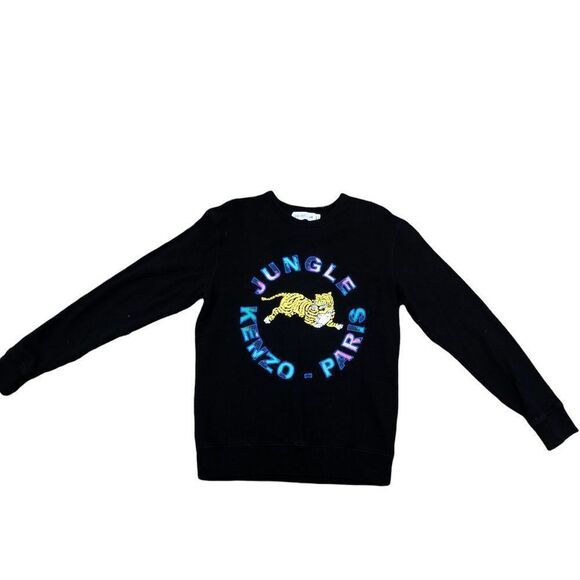 RARE Kenzo X H&M Shirt Medium BIG LOGO Black - Picture 1 of 9